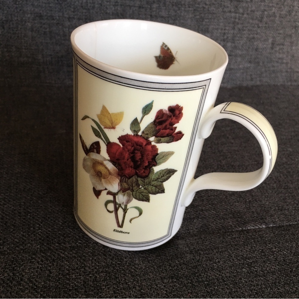 Wren Fine Bone China Floral Botanical Mug, 10 oz